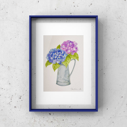 Grace 恵みの雨に滲む水彩色の花々